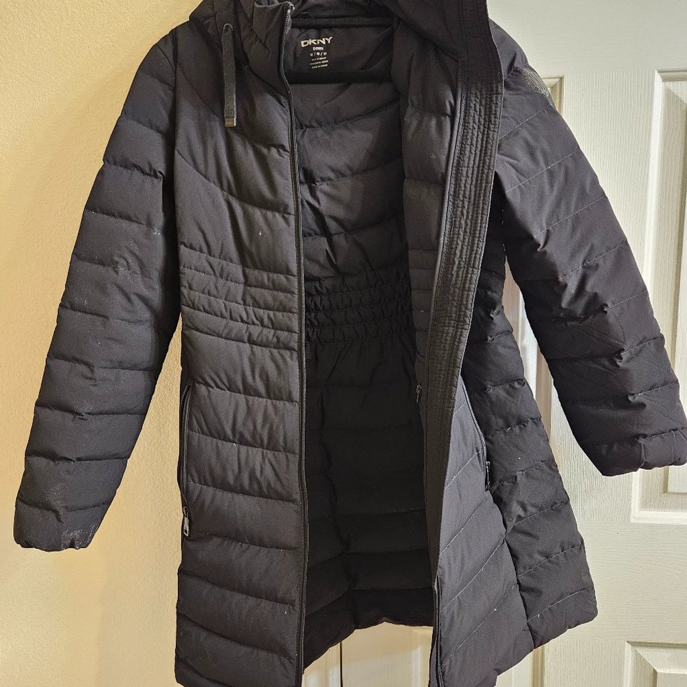 DKNY Down Black Coat